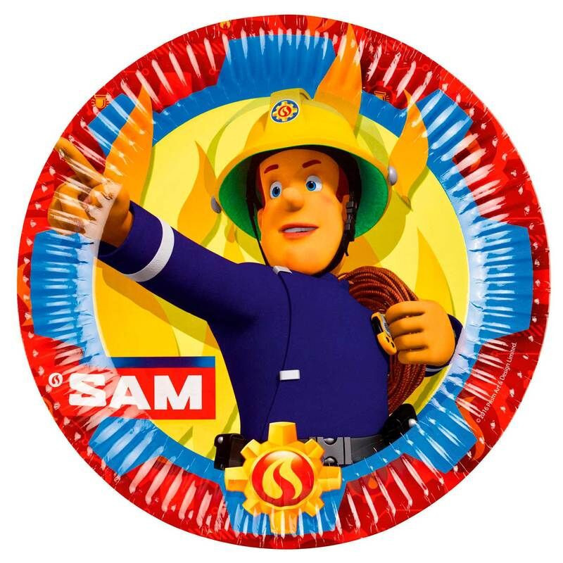 8 pratos 23 cm Bombeiro SAM