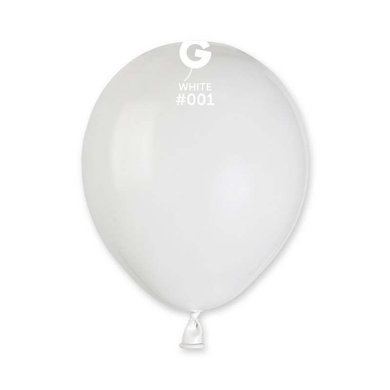 10 balões latex 5" Gemar branco