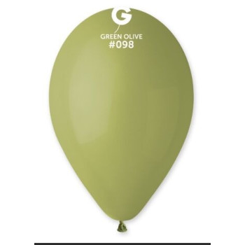 10 balões de latex 5" 13cm Gemar Green Olive