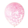 5  Pink Hearts Baby Shower Clear Balloons 16 polegadas