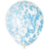 5 blue hearts baby shower clear balloons 16 polegadas