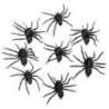 saco com 8 aranhas de plástico 6cm
