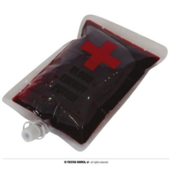Bolsa médica com sangue artificial