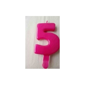 vela magenta 9,5 cm nº 5