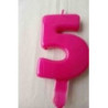 vela magenta 9,5 cm nº 5