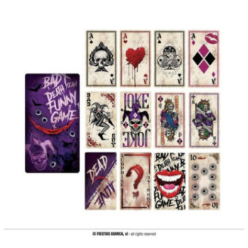 Jogo de cartas cartão Mr Smile 11x20cm - 12 un