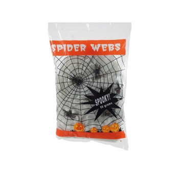 Teia de aranha com 4 aranhas - 50gr