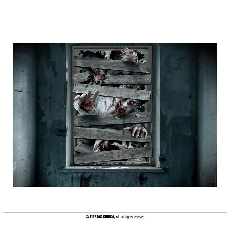 Decoração de janela, tecido, keep outo zombie 80x120cm