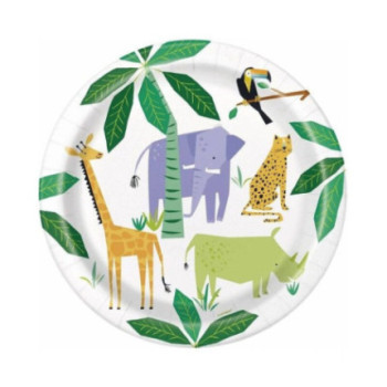 8 pratos 21.9cm Safari