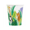 8 copos de papel 270ml animal safari