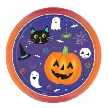 8 pratos 23cm Halloween