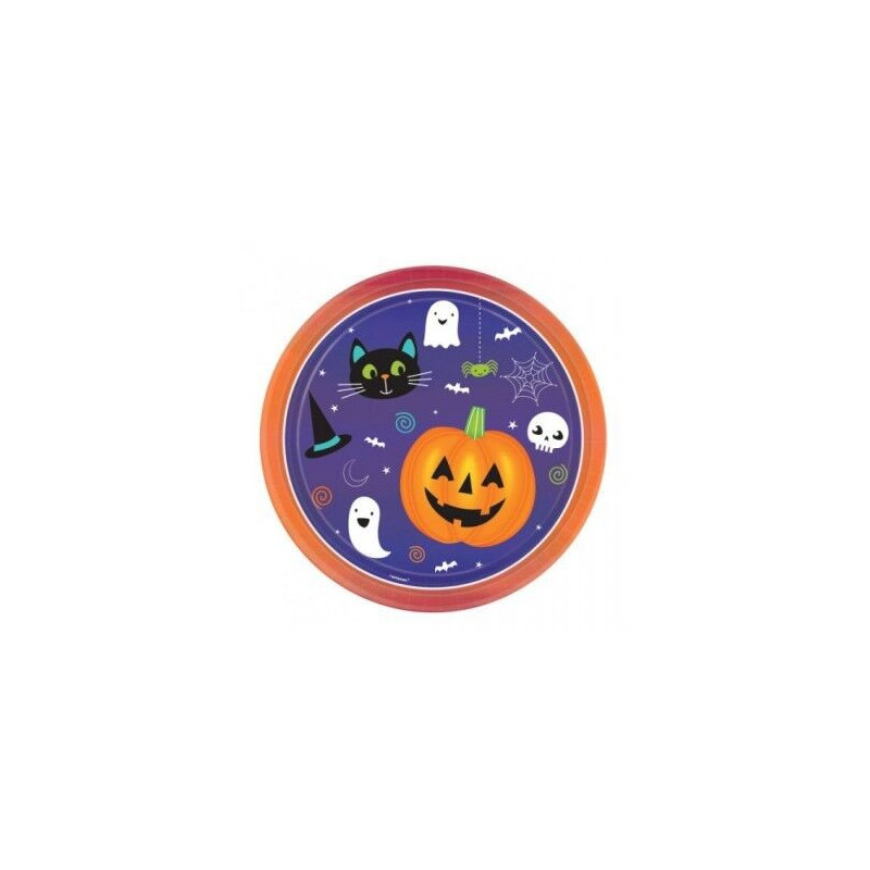 8 pratos 23cm Halloween