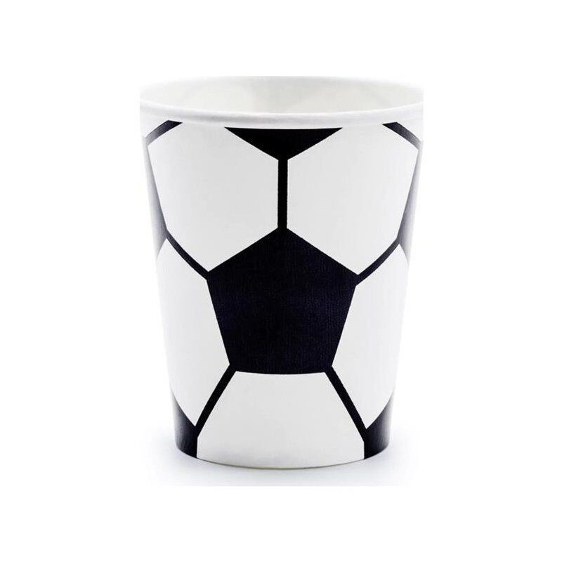 6 copos papel futebol 220ml