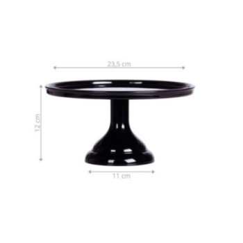 Cake stand preto 23,5x23,5x12cm