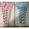 Topper para bolos 6 chupas de papel  rosa ou azul