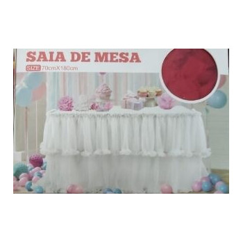Saia de mesa vermelho 70x180cm