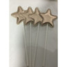 Topo de bolo 4 pcas estrelas rose gold