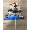 Topo de bolo 1 pca piratas