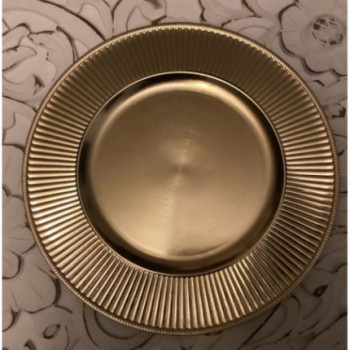 Prato de Natal dourado 33cm