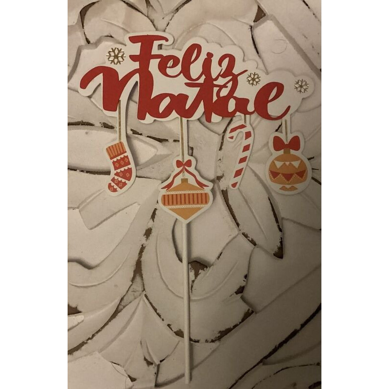 Topo de bolo Natal 20 cm