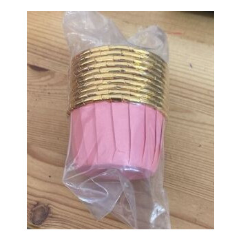 10 formas papel para mini cupcakes rosa