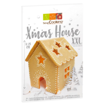 Scrap Cooking 4 moldes plástico para casa de Natal