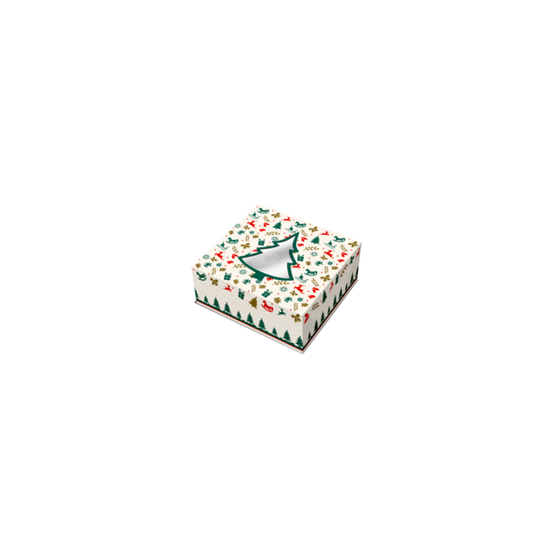 Caixa cartolina Natal 30 x 7,5cm