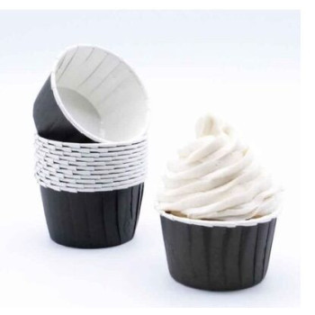 Cápsulas cupcakes pretas 24 unidades