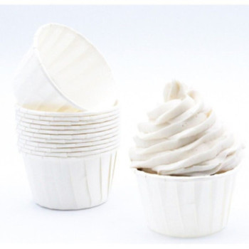 Cápsulas cupcakes brancas 24 unidades