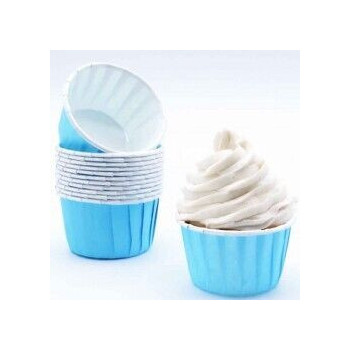 Cápsulas cupcake azul claro 24 unidades
