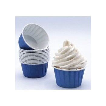 Cápsulas cupcake azul escuro 24 unidades
