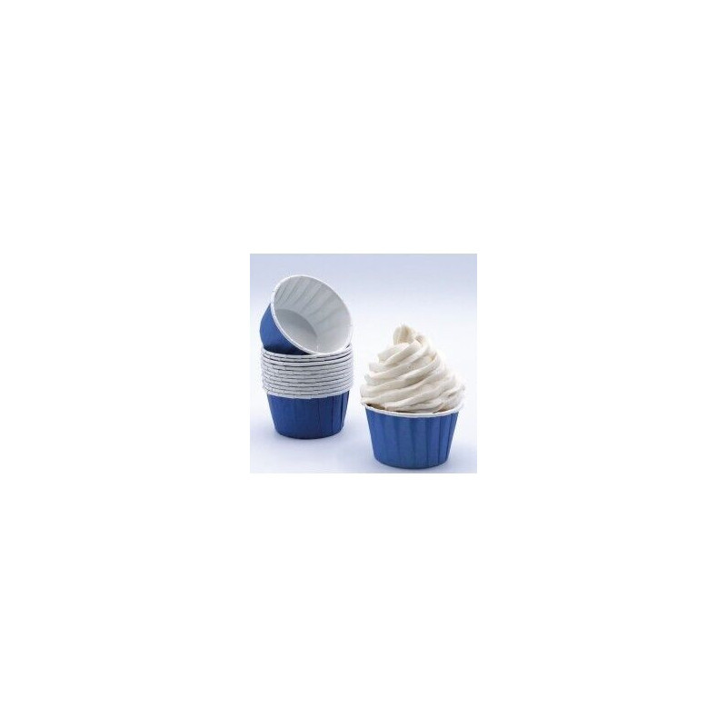 Cápsulas cupcake azul escuro 24 unidades