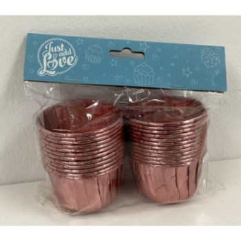 Cápsulas cupcake rose gold 24 unidades