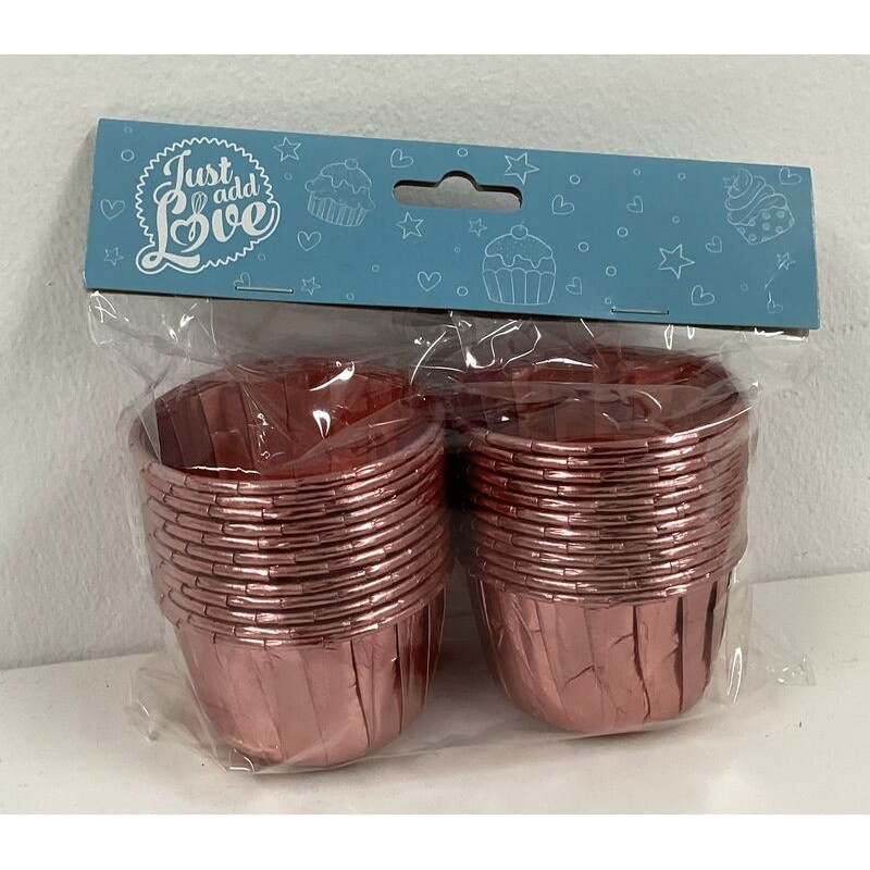 Cápsulas cupcake rose gold 24 unidades