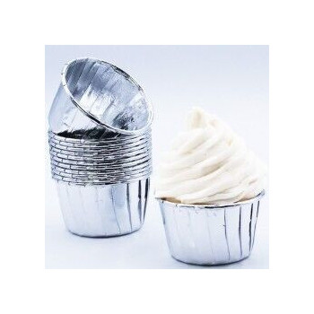 Cápsulas cupcake prata 24 unidades