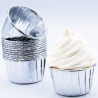 Cápsulas cupcake prata 24 unidades