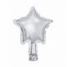 Balão foil estrela 12 cm prata (25 unidades)