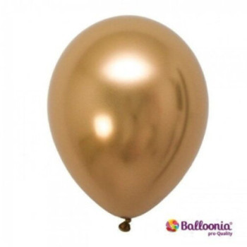 50 balões latex Balloonia 12" 30cm  dourado brilhante