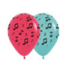 12 balões latex sempertex notas musicais