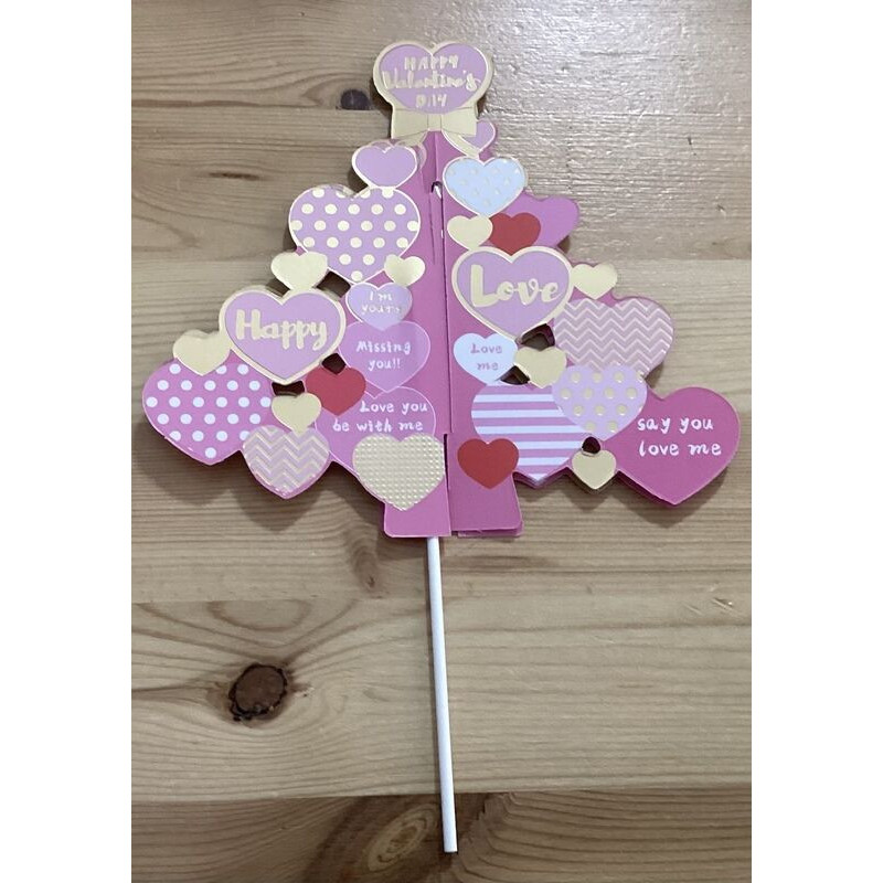 Topo de bolo corações