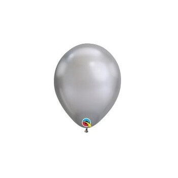 5 balões latex Gemar 11” silver