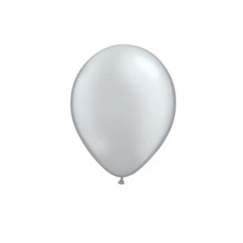 5 balões latex balloonia 11” prata