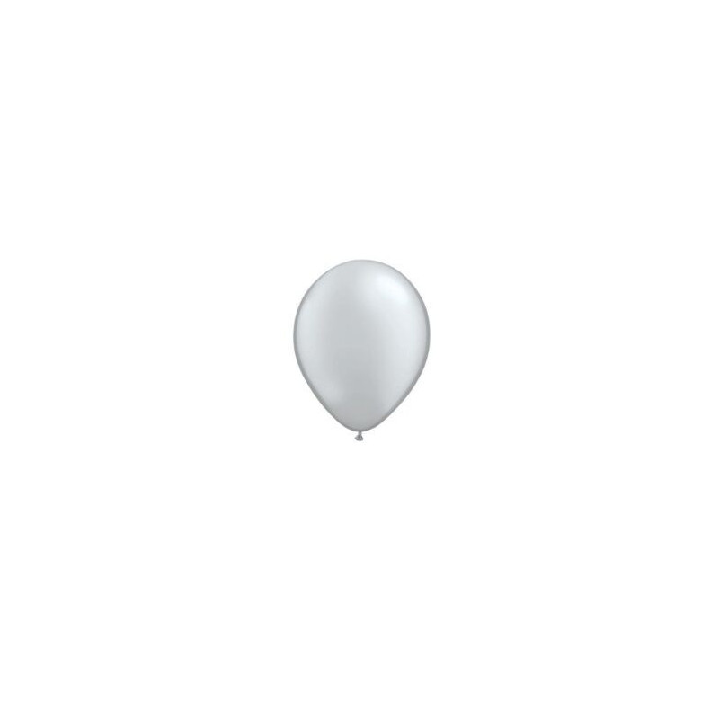 5 balões latex balloonia 11” prata