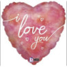 STD Coração 18" Whater Color I Love u