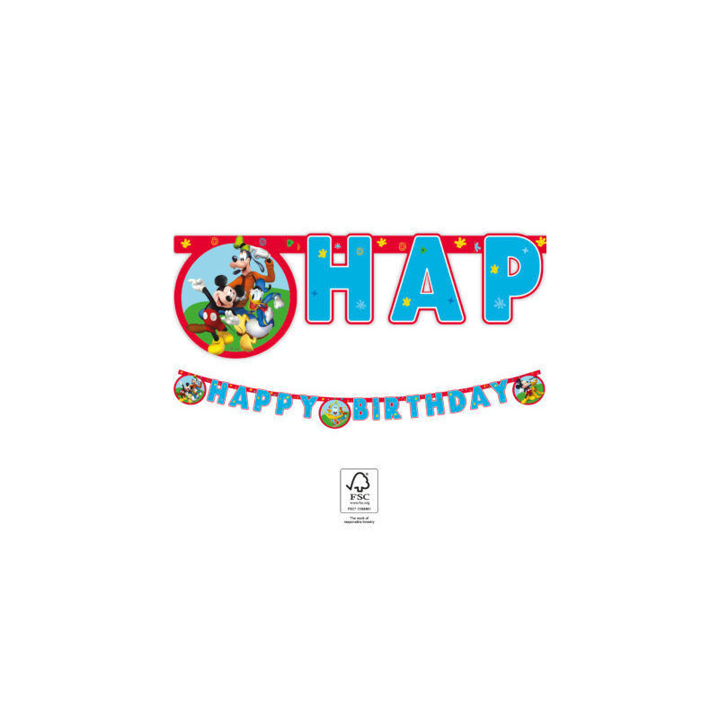 Banner Happy Birthday - Mickey Rock