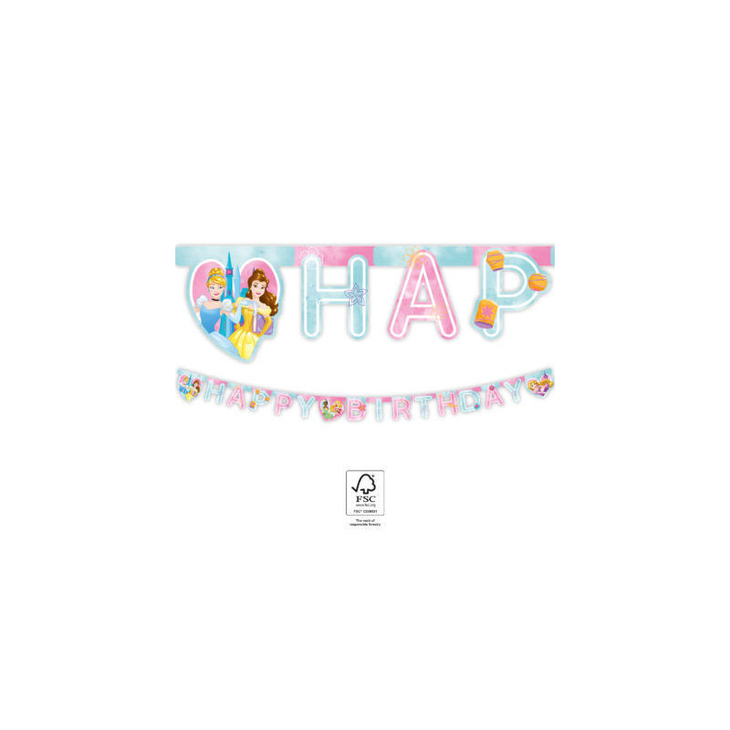 Banner Happy Birthday Princesas Live
