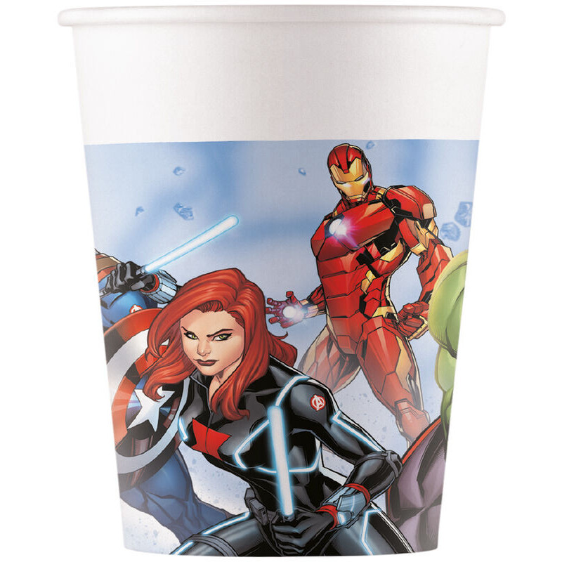 8 copos 200 ml Avengers Stones (Wv)