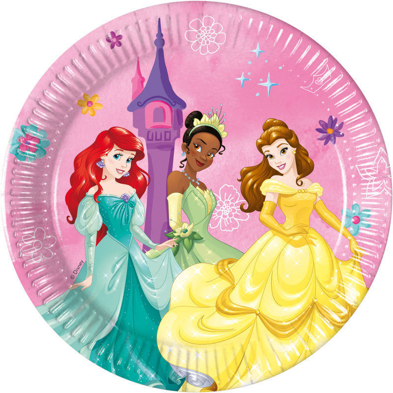 8 pratos 20 cm Princesas Live next generation