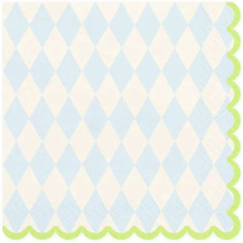20 guardanapos 33x33cm azul losangos