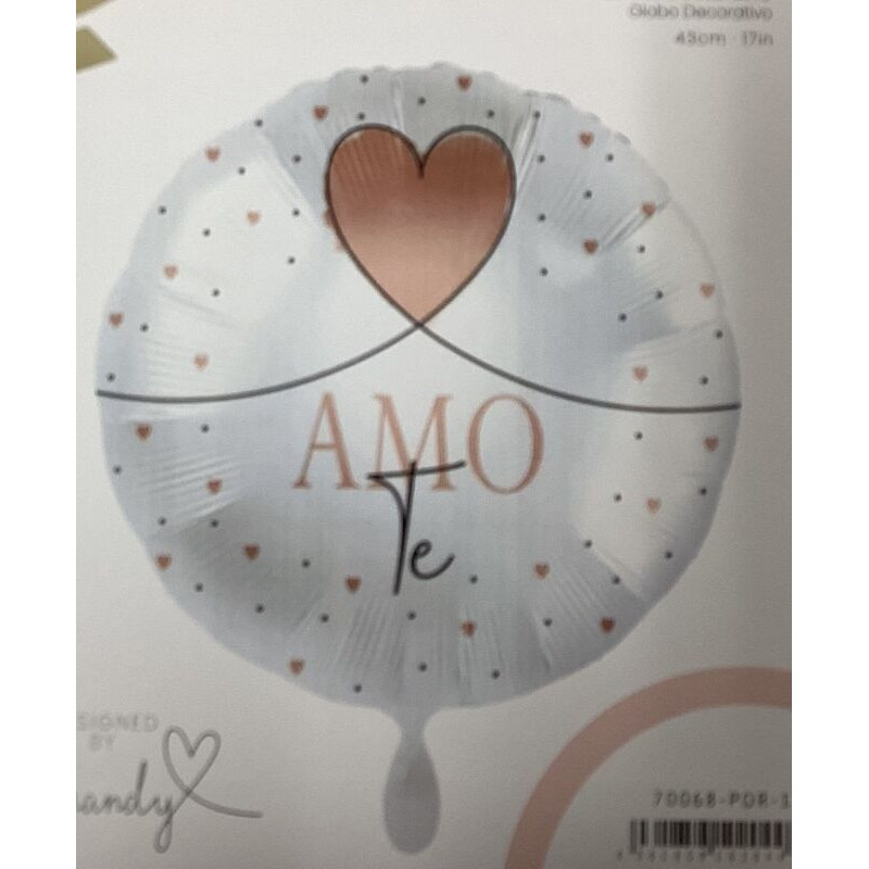 Balão foil Amo-te 43cm